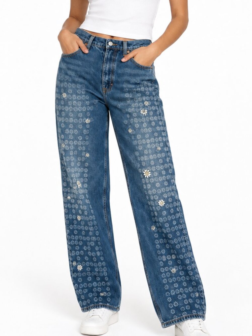 Universal Thread High Rise Wide Leg Jeans Size 8